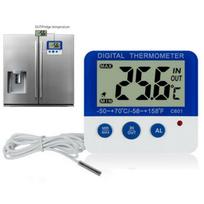 Led Fridge Freezer Digital Thermometers ℃/℉ Temperature Humidity Meter With Led Indicator Alarm Function balta