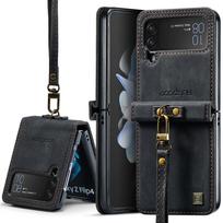 For Samsung Galaxy Z Flip 4/Z Flip 5/Z Flip 6 Retro Luxury Style Flip Stand Anti-Drop Wallet Phone Case Samsung Galaxy Z Flip 4 juoda