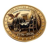 JAV 250-ųjų metinių suvenyrinis medalis, dvipusis, raižytas, JAV istorijos atminimo ženklelis, apvalus metalinis kolekcinis medalis, patriotinė dekoracija F