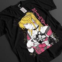 Death Note marškinėliai Misa marškinėliai Rem viršus Kira marškinėliai L Ryuk manga siaubo anime marškinėliai S
