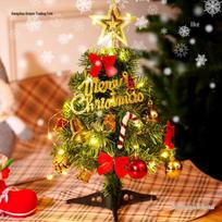 2025 Naujo Stiliaus Mini Kalėdinė Eglutė Namų Dekoro Rinkinys 30cm Christmas Tree + Ornaments + Color Lights
