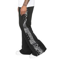 Spring Autumn Elastic Waist Hip Hop Loose Casual Wide Leg Pants Male Patchwork Breasted Straight Trousers Men S juoda