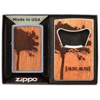 Zippo Woodchuck žiebtuvėlio ir butelių atidarytuvo dovanų rinkinys 49066