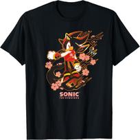 Sonic the Hedgehog - Shadow with Cherry Blossoms T-Shirt S įvairiaspalvis