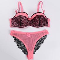 Artdewred Lace 1/2 Cup Sexy Underwear Set Women Lingerie Push Up Bra Set Big Size Brassiere Sets 34B
