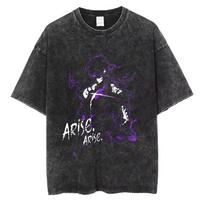 Anime Solo Leveling Sung Jin Woo Graphic T Shirt Men Manga Vintage Tshirts Casual Cotton T-shirt Harajuku Male Tops S