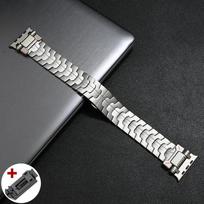 Titanium Color Link Bracelet for Apple Watch Ultra3 49mm 45mm 44mm 46mm Stainless Steel Strap for Iwatch Series 11 10 9 8 7 6 Se 49mm(Ultra 3 2) gray