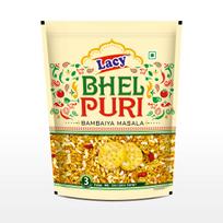 Lacy Instant and Delicious Bhelpuri, 300g Ready to Eat Bhelpuri Pack with 3 Chutneys (Mint, Tamarind and Garlic), Chaat Lover's Pick | Mumb