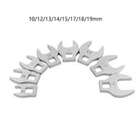8Pcs 3/8In Drive Crowfoot Wrench 10 To 19mm Metric Foot Open End Spanner Metric Torque Adjustable Wrenches Repair Disassembly