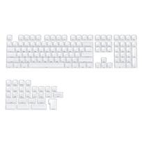 Crystal Jelly Color Keycaps OEM Height Double Shot Injection Molded Wavy Pattern Side Print PC Keycap Full Set 113Pcs balta