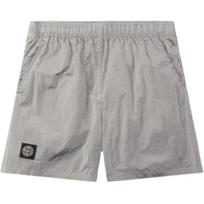 Stone Island Logo Patch Elastic Waist Swim Shorts Men swimwear Gray 1015B0943-V0003 XL