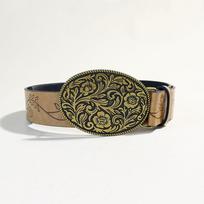 Vakarietiškas džinsinis diržas su didele sagtimi, vintažinis žalias, retro, vyriškas punk stiliaus PU diržas 110Cm long