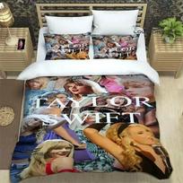 Singer T-Taylor-Swifts Beding Sets Exquisite Bed Suplies Set Soft Duvet Cover Warm Comforter Set Beding Set High-End Premium Birthday Gift 135*200cm Eu-Single