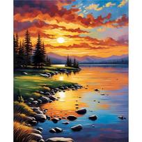 CHENISTORY Oil Painting By Number Landsape Drawing On Canvas Gift DIY Paint By Numbers Kits Hand Painted Art Paintings Home Deco 20x30cm no frame