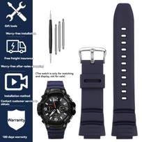 16mm Resin Watch Band for Casio MCW-100H/110H W-S220 HDD-S100 Series | Replacement Strap 5434 | Durable Soft Silicone Wristband 16mm