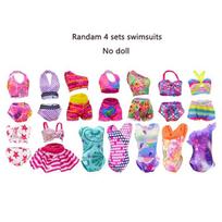 Random 4 sets/Lot 11.5in/30cm Doll Clothes Fashion Outfits Sexy Swimsuits Sport Wear Casual Dresses Doll Accessories Kid's Playthings