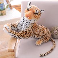 Giant Dimension Lifelike forest king Panthera simulation stuffed wild animal cheetah plush black panther leopard gentle playthings 110m leopardas