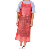 Waterproof Transparent Oil-Proof Sleeveless Pvc Kitchen Cooking Pinafore For Home Restaurant Use Apron For Kitchen Plastic Apron raudona
