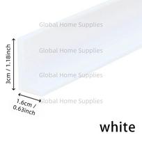 Shower Threshold Water Guard Dam Bottom Seal for Bathroom Glass Shower Door Strip Dry and Wet Separation Caulk Seal Edge Tape 50cm - 1.64ft