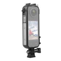 For Insta360 X4 PULUZ Cold Shoe PC Plastic Protective Frame with Adapter Mount & Screw (Black) juoda