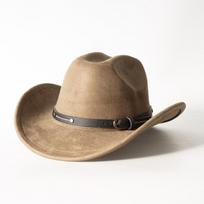 Ox Head Suede Western Cowboy Hats Man Cowgirl Top Hats for Party Vintage Garden Hat Cowboy Accessories Woman Cosplay Hat žalia
