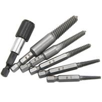 5pcs Damaged Screw Extractor Set 60mm Broken Bolt Remover Tool Hex Shank Drill Bit for Stripped Studs Removal Extraction