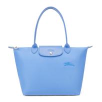 Longchamp Užsegama Užtrauktuku Drobės Pirkinių Krepšys Moteriškas Krepšys Mėlynas 1899919P82 Shopping Bag (Basic Set+Shopping Bag)