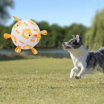 Dog Soccer Ball Pet Chew Toys Catch Tabs Cleaning Tug of War Training Interactive Football for S