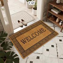Welcome Door Mat Entrance Hallway Rug Home Entryway Doormat Floor Mat Indoor Outdoor Durable Non-Slip Comfortable Decor 40cm x 60cm