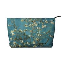 Vincent Van Gogh Almond Blossom Print Travel Cosmetic Bag Women Large Capacity Casual Makeup Case Beauty Storage Toiletry Bags