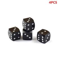4Pcs Aluminum Alloy Tire Valve Caps Dice Wheel Stem Tyre Tire Wheel Stem Air Valve Dust Cover For Car Truck Motorcycle Bike pilka spalva