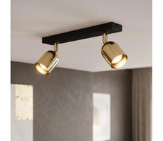 LED taškinis šviestuvas TOP 2xGU10/10W/230V juodas/auksinis