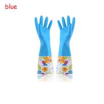 1 Pair Home Warm Winter Rubber Mittens Cleaning Dust Dishwashing Glove Waterproof mėlyna