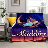 1 vnt. Disney Aladino spaudos flanelinis pledas visam sezonui, unisex animacinis pledas, namų pledai, pietų poilsio pledas 130cmx150cm
