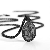 Saint Michael Saint Michael Medal Pendant Necklace for Men 60CM
