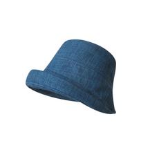 Linen Fisherman Hat Roll Rim Fedora Hat Fashion Bucket Cap  Outdoor Sports mėlyna
