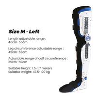 Adjustable Knee Ankle Foot Orthosis Support Lower Limbs Brace Fracture Protector Leg Joint Support Ligament Rehabilitation Care Left M