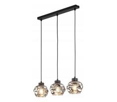 LED liustra ant laido ZULIA 3xE27/15W/230V juoda/dūminė juoda