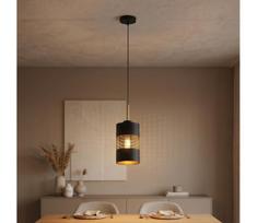 LED pakabinama liustra ant troselio BOGART 1xE27/15W/230V juoda/auksinė