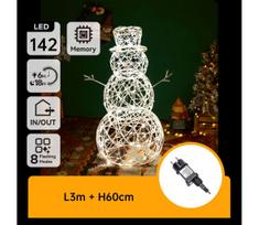 Aigostar-LED Lauko kalėdinė dekoracija LED/3,6W/31/230V 2700K 60cm IP44 sniego seniukas