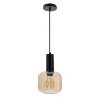 Candellux pakabinamas šviestuvas Linox, juodas/gintaro