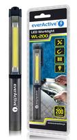 Clip žibintuvėlis everactive WL200, 3 W 200 lm, aliuminio korpusas, IPX4, 3×AAA, ilgis 161,7 mm, juodas