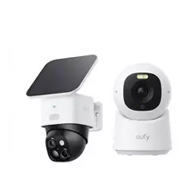 eufy SoloCam S340 + Indoor Cam E30 Stebėjimo kamerų rinkinys 3K/4K Saulės PTZ