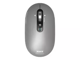 PORT Designs PORT Connect Professional PURE belaidė įkraunama pelė – optinė, 4 mygtukai, 2,4 GHz, Bluetooth, USB imtuvas, juoda