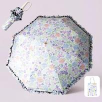 Lace Fresh Style Triple Fold Flower Sunny Umbrella Portable Sun Umbrella  Sun Protection