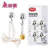 MARYYA 3D Panda Adhesive Wall Hooks