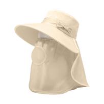 Ice Silk Sun Hat With Shield - Women's Shield Hat, Breathable And Lightweight, Suitable For Outdoor Hiking, Driving And Travel. One Size smėlis
