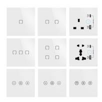New Arrival LUONA Tuya Smart Home Wi-Fi Zigbee Smart Wall Switch Plastic Bar Design Gray Black White Rose Alexa WIFI&Zigbee  1-Gang N&L switch balta