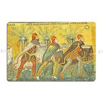 Byzantine Three Kings Mosaic Metal Plaque Poster Decoration Cinema Wall Decor Garage Printing Tin Sign Poster 20x30cm（7.8x11.8inch）