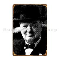 Winston Churchill Metal Plaque Rusty Pub Plaques Designer Bar Tin Sign Poster 20x30cm（7.8x11.8inch）